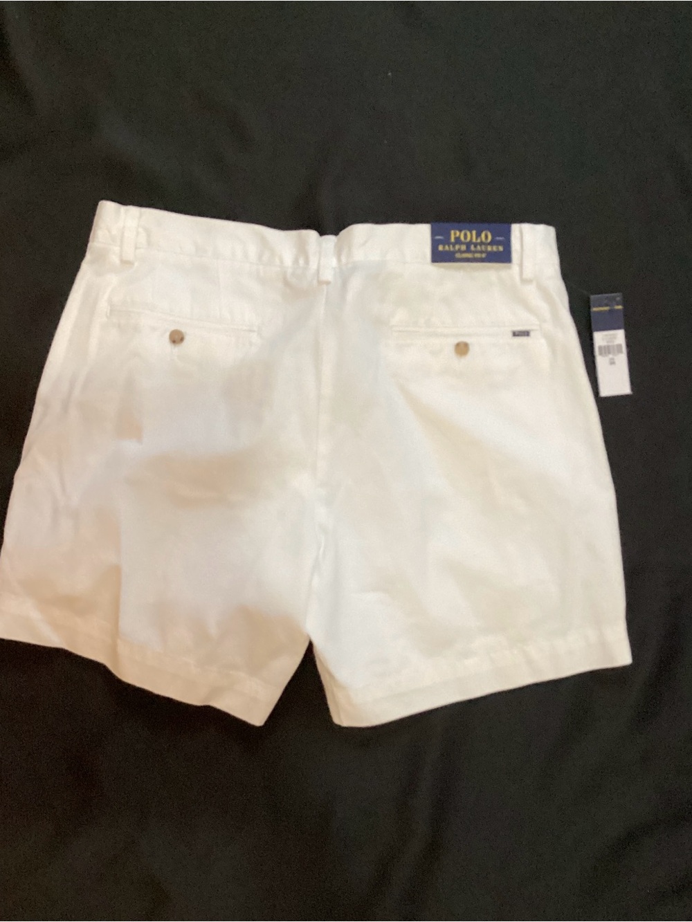 Polo by Ralph Lauren Men’s White Flat-Front Cotton Shorts